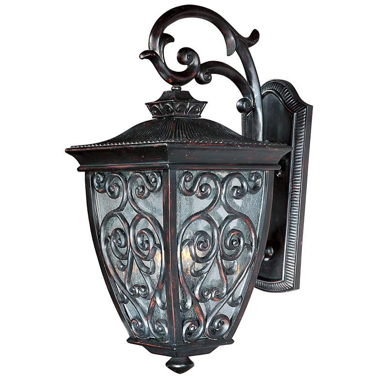 Image 1 Newbury 25 inch High Oriental Bronze Outdoor Wall Light