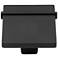 Newbury Black Metal 1 1/4" Wide Square Cabinet Knob
