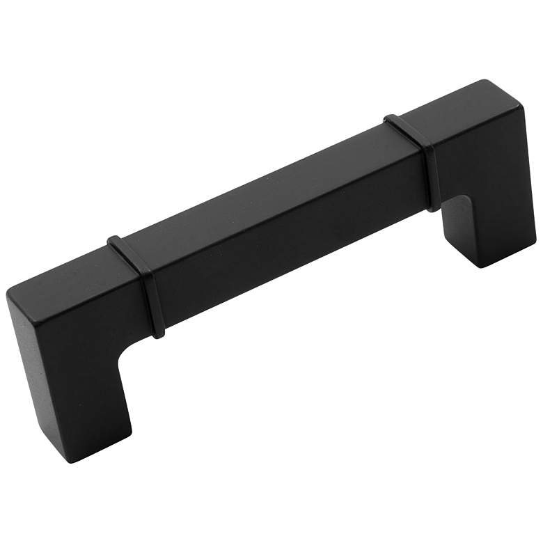 Image 1 Newbury Black Metal 4 1/2" Wide Cabinet Pull