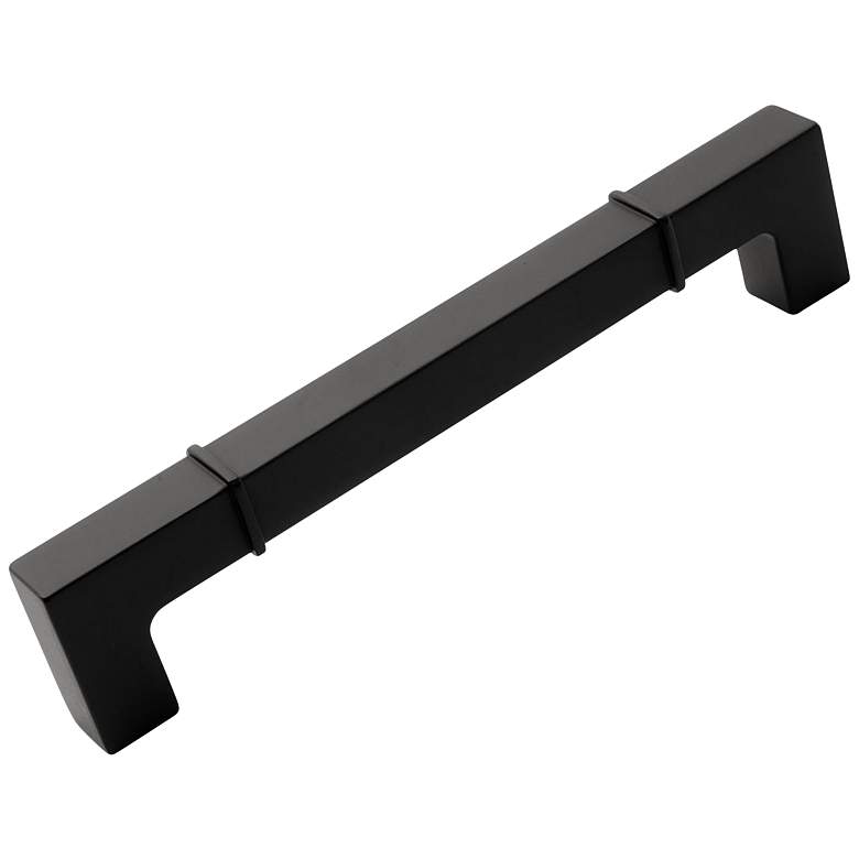 Image 1 Newbury Black Metal 6 1/2" Wide Cabinet Pull