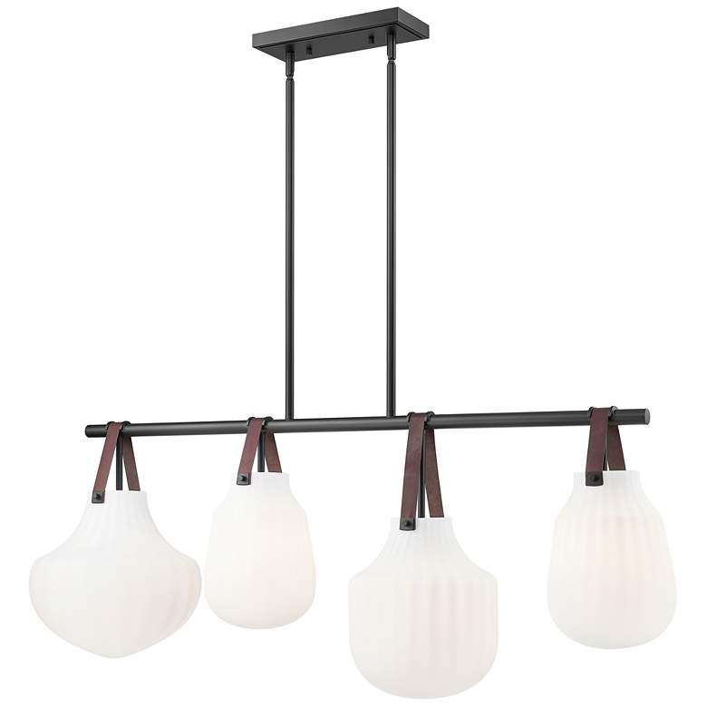 Image 1 Newbury by Z-Lite Matte Black 13 inch 4 Light Pendant