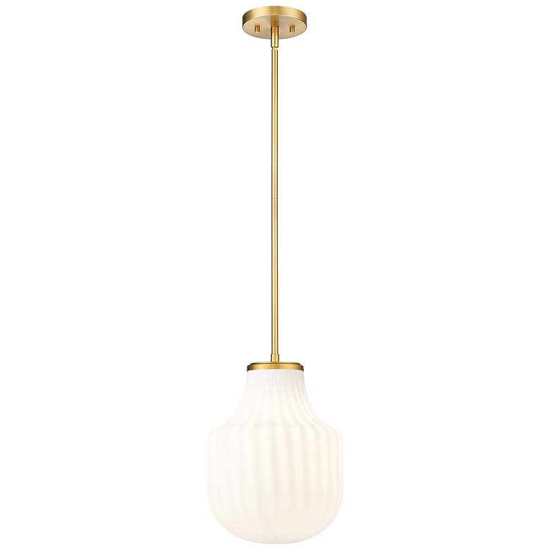 Image 1 Newbury by Z-Lite Modern Gold 10 inch 1 Light Pendant