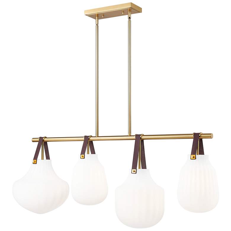 Image 1 Newbury by Z-Lite Modern Gold 13 inch 4 Light Pendant