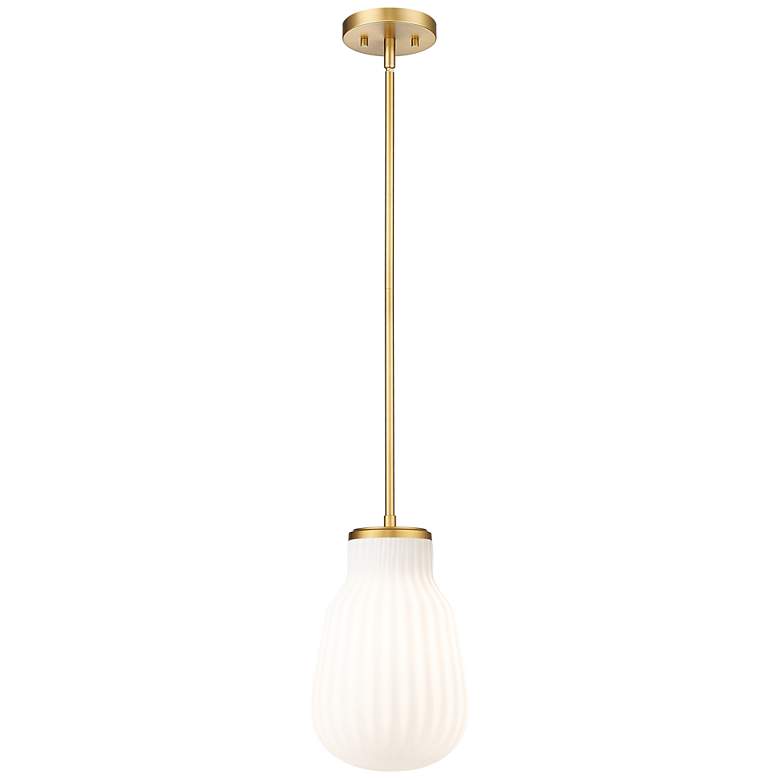 Image 1 Newbury by Z-Lite Modern Gold 8 inch 1 Light Pendant