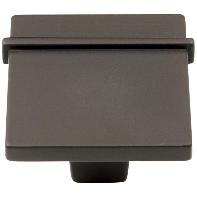 Image 1 Newbury Oil-Rubbed Bronze 1 1/4" Wide Square Cabinet Knob