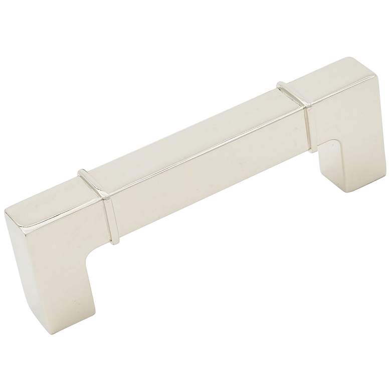 Image 1 Newbury Polished Nickel Metal 4 1/2" Wide Cabinet Pull