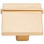 Newbury Satin Gold Metal 1 1/4" Wide Square Cabinet Knob