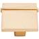 Newbury Satin Gold Metal 1 1/4" Wide Square Cabinet Knob