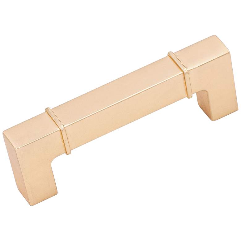 Image 1 Newbury Satin Gold Metal 4 1/2" Wide Cabinet Pull
