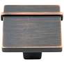 Newbury Valencia Bronze 1 1/4" Wide Square Cabinet Knob