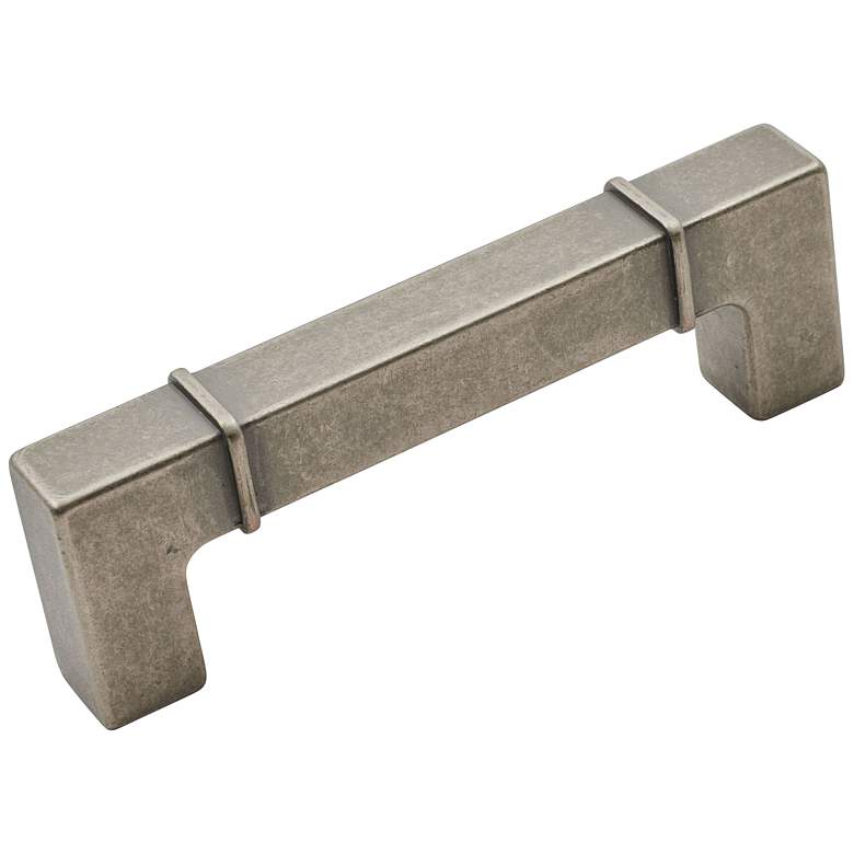 Image 1 Newbury Weathered Nickel Metal 4 1/2" Wide Cabinet Pull