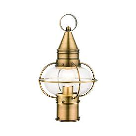 Image5 of Newburyport 1 Light Antique Brass Outdoor Post Top Lantern more views