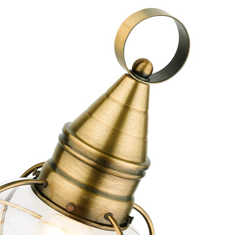 Image 6 Newburyport 1 Light Antique Brass Outdoor Post Top Lantern more views