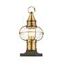 Newburyport 1 Light Antique Brass Outdoor Post Top Lantern