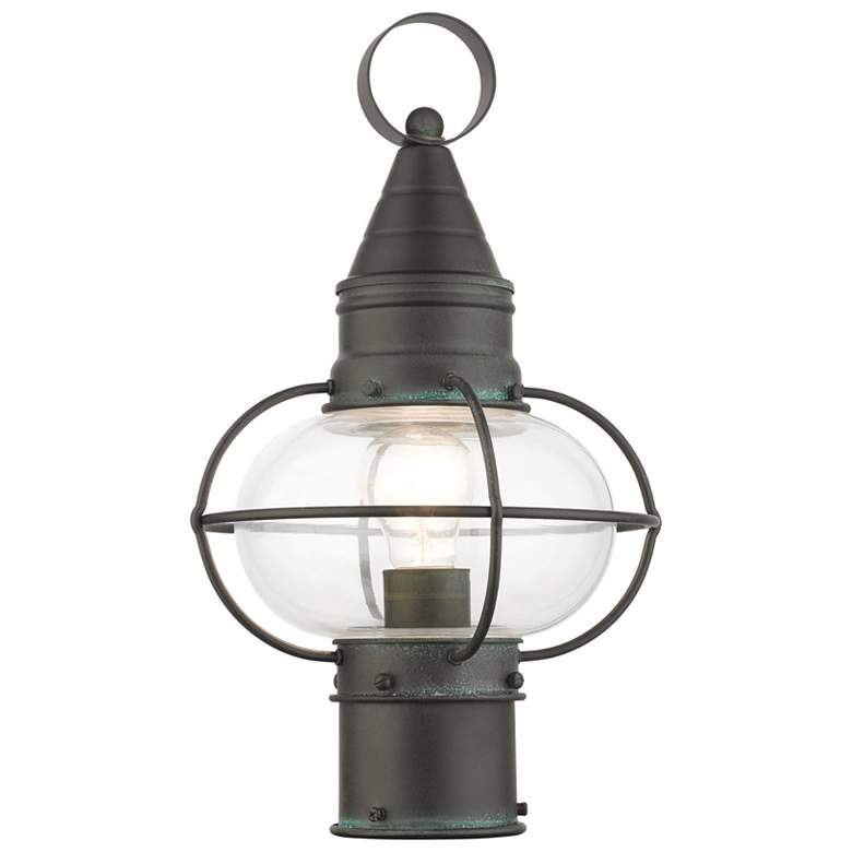 Image 1 Newburyport 1 Light Charcoal Outdoor Post Top Lantern
