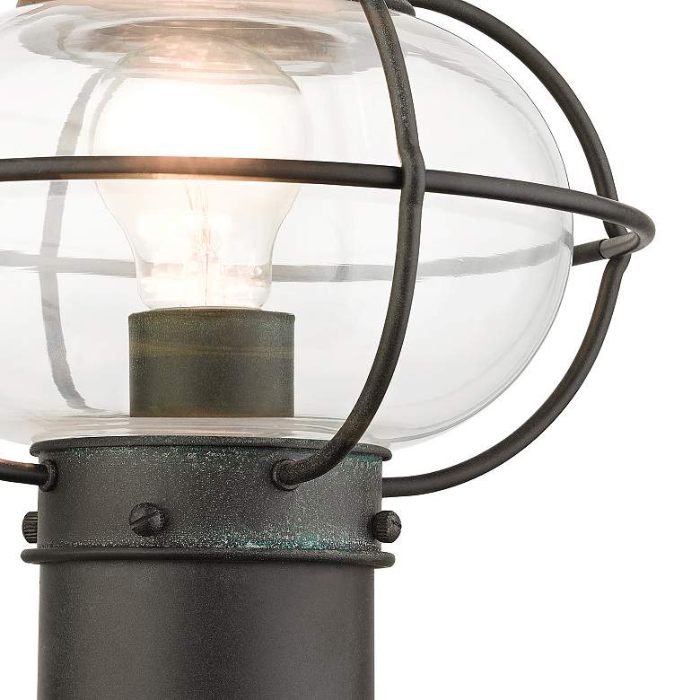 Image 5 Newburyport 1 Light Charcoal Outdoor Post Top Lantern more views