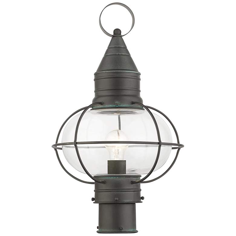 Image 3 Newburyport 1 Light Charcoal Outdoor Post Top Lantern