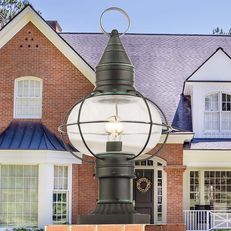 Image 2 Newburyport 1 Light Charcoal Outdoor Post Top Lantern