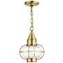 3_Newburyport 11 3/4" High Antique Brass Outdoor Hanging Light