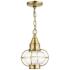 Newburyport 11 3/4" High Antique Brass Outdoor Hanging Light