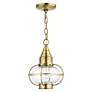 5_Newburyport 11 3/4" High Antique Brass Outdoor Hanging Light more views