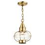 6_Newburyport 11 3/4" High Antique Brass Outdoor Hanging Light more views