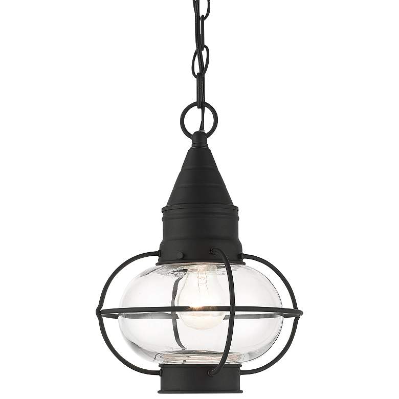 Image 3 Newburyport 11 3/4" High Black Outdoor Hanging Light