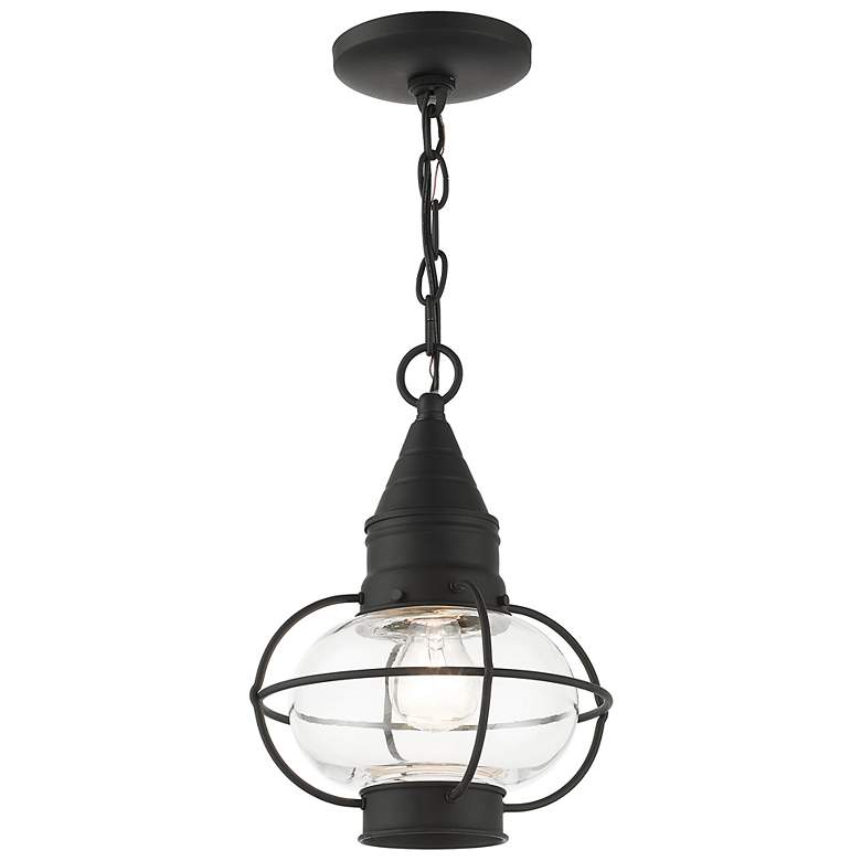 Image 7 Newburyport 11 3/4 inch High Black Outdoor Hanging Light more views