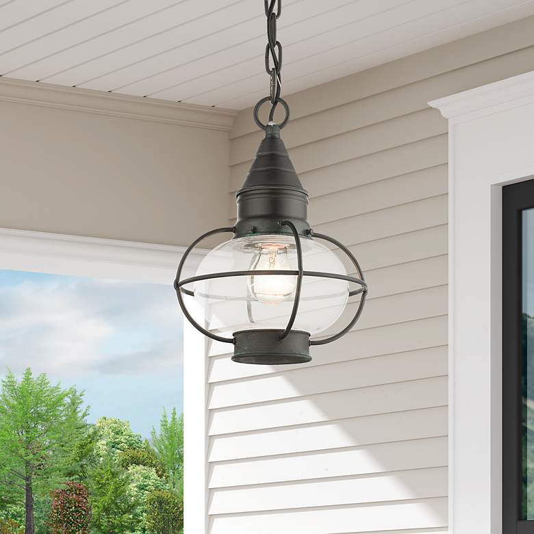 Image 1 Newburyport 11 3/4" High Charcoal Outdoor Hanging Light