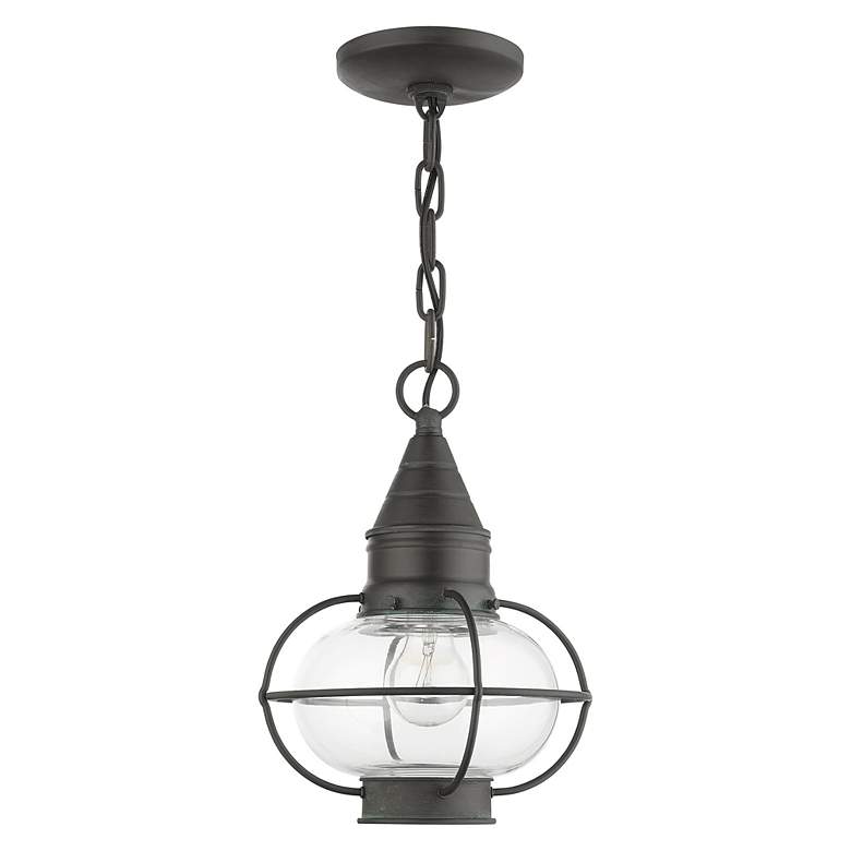 Image 3 Newburyport 11 3/4" High Charcoal Outdoor Hanging Light more views