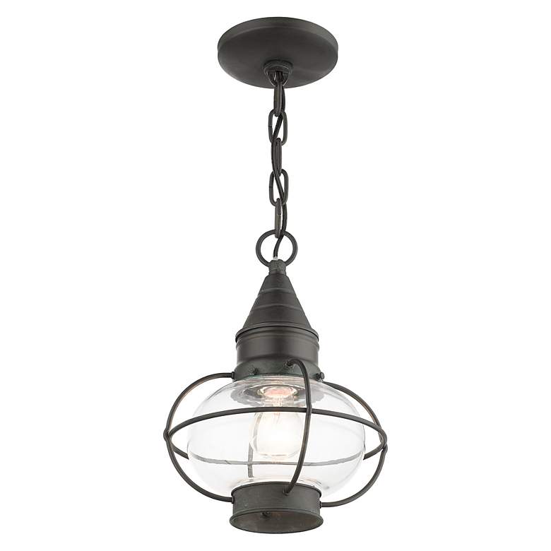 Image 4 Newburyport 11 3/4" High Charcoal Outdoor Hanging Light more views