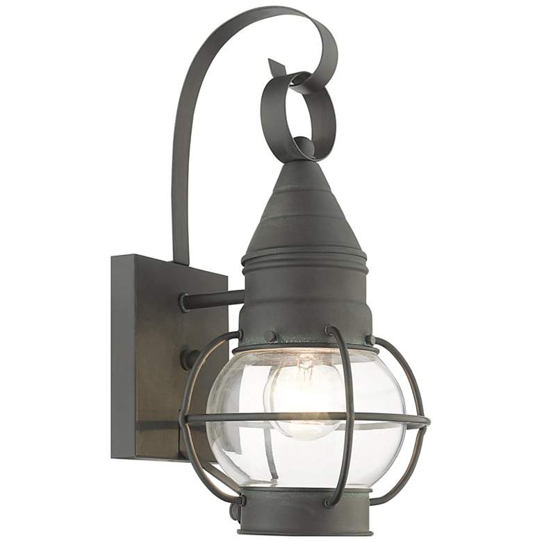 Image 1 Newburyport 13 3/4 inch High Charcoal Outdoor Lantern Wall Light
