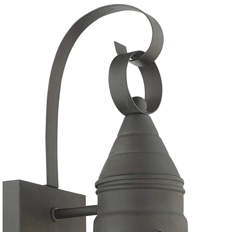 Image 3 Newburyport 13 3/4" High Charcoal Outdoor Lantern Wall Light more views