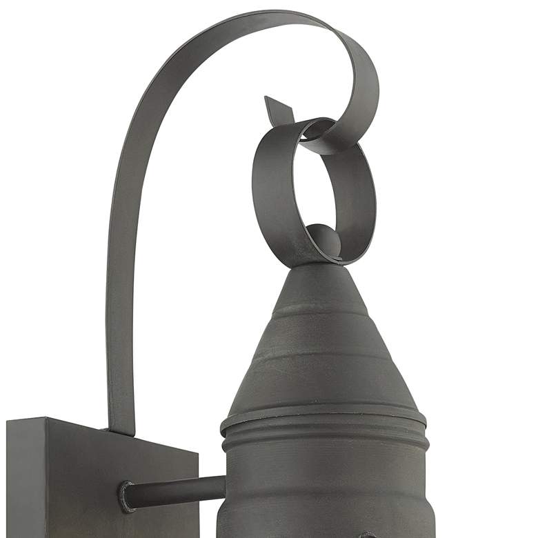 Image 2 Newburyport 13 3/4 inch High Charcoal Outdoor Lantern Wall Light more views