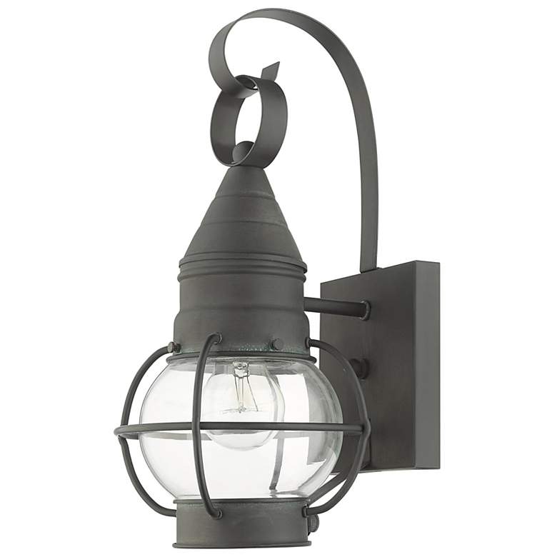 Image 3 Newburyport 13 3/4 inch High Charcoal Outdoor Lantern Wall Light more views