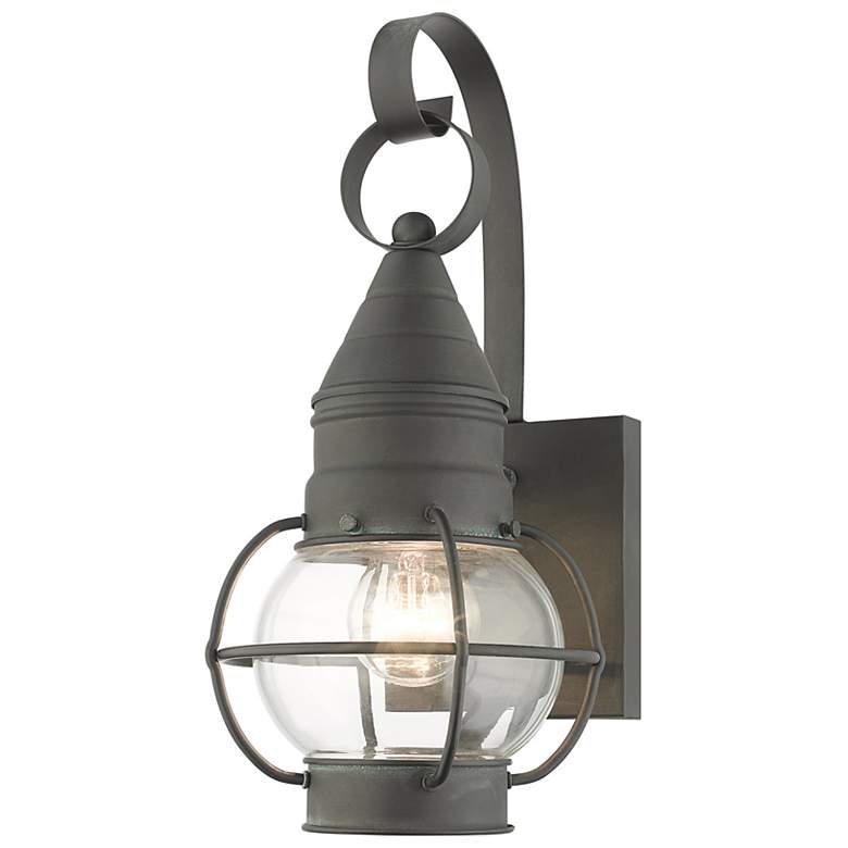 Image 4 Newburyport 13 3/4 inch High Charcoal Outdoor Lantern Wall Light more views