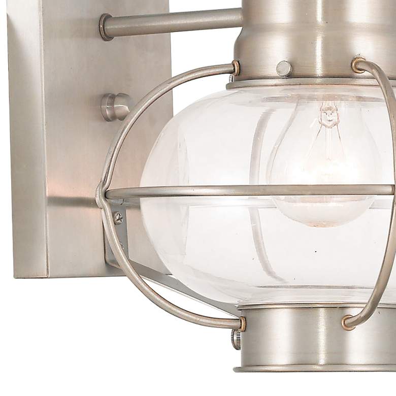 Image 3 Newburyport 14 3/4" High Brushed Nickel Outdoor Wall Light more views