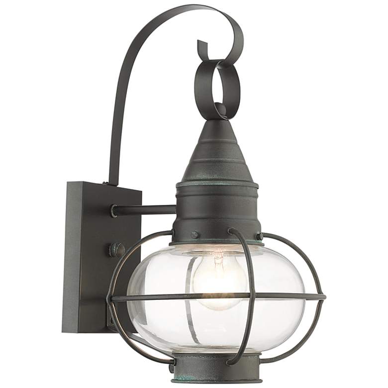 Image 3 Newburyport 14 3/4 inch High Charcoal Outdoor Lantern Wall Light