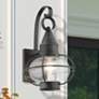 Newburyport 14 3/4" High Charcoal Outdoor Lantern Wall Light in scene