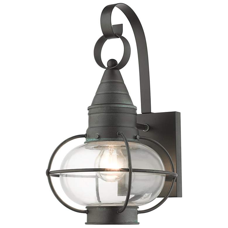 Image 5 Newburyport 14 3/4 inch High Charcoal Outdoor Lantern Wall Light more views