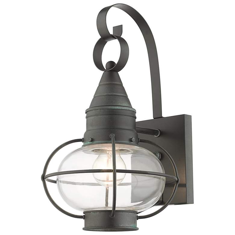 Image 7 Newburyport 14 3/4 inch High Charcoal Outdoor Lantern Wall Light more views