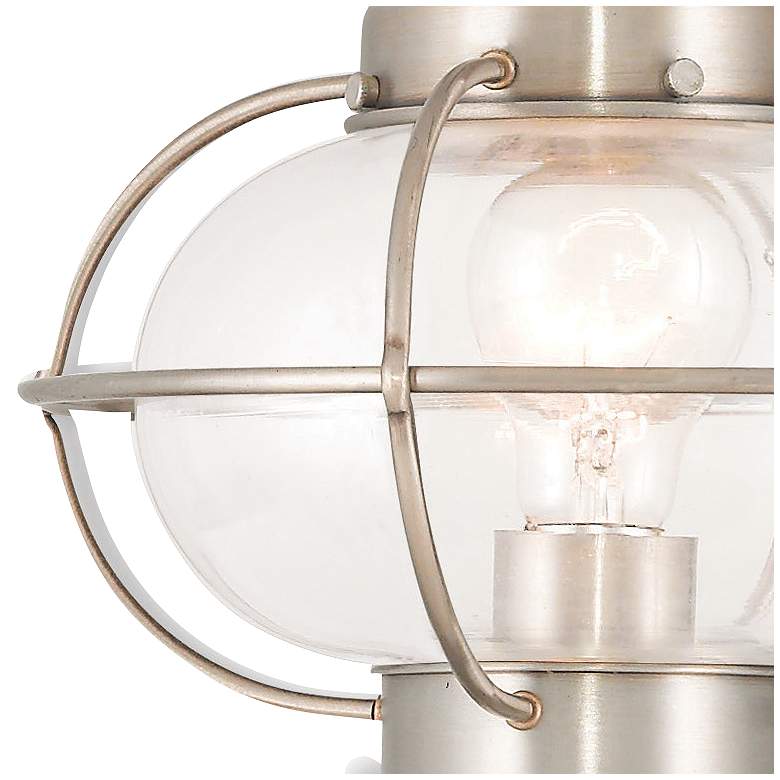 Image 2 Newburyport 15" High Brushed Nickel Outdoor Post Light more views