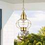 1_Newburyport 16 3/4" High Antique Brass Outdoor Hanging Light