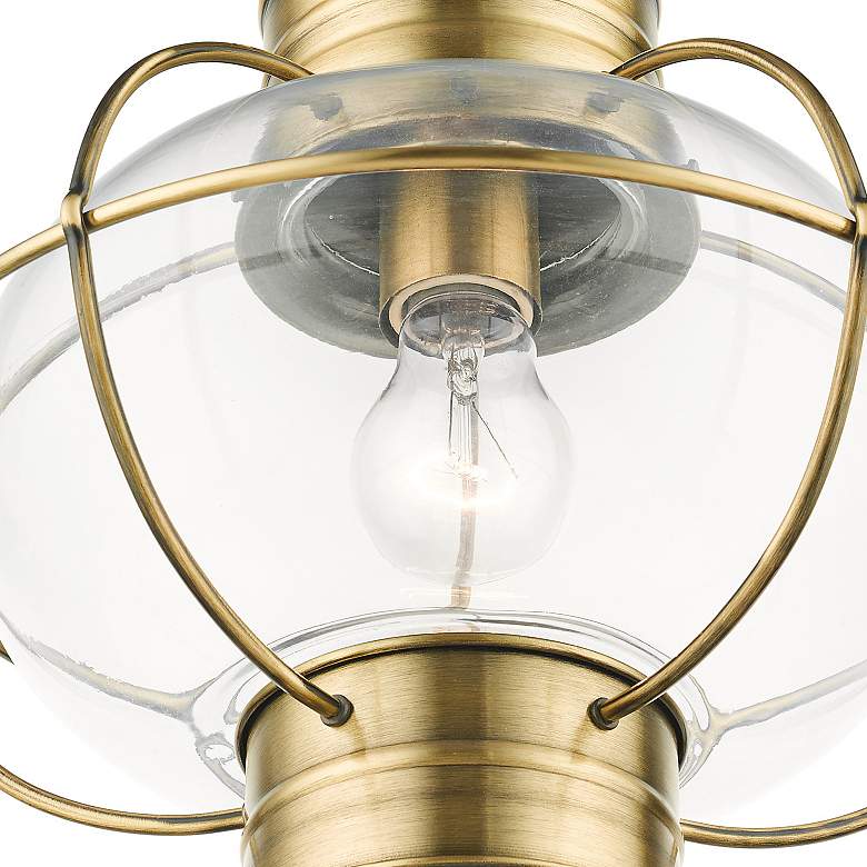 Image 4 Newburyport 16 3/4" High Antique Brass Outdoor Hanging Light more views