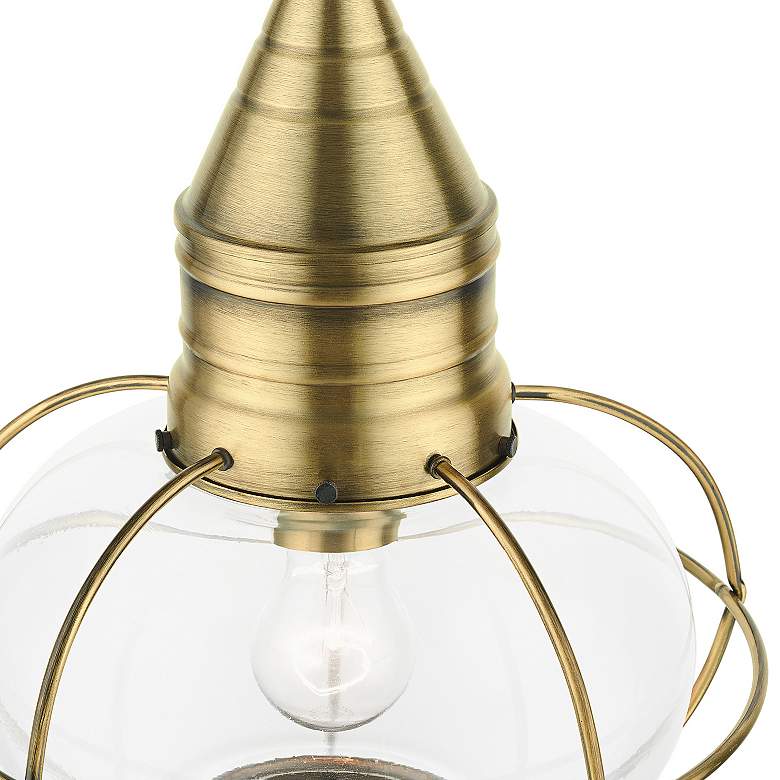 Image 5 Newburyport 16 3/4" High Antique Brass Outdoor Hanging Light more views
