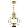 Newburyport 16 3/4" High Antique Brass Outdoor Hanging Light