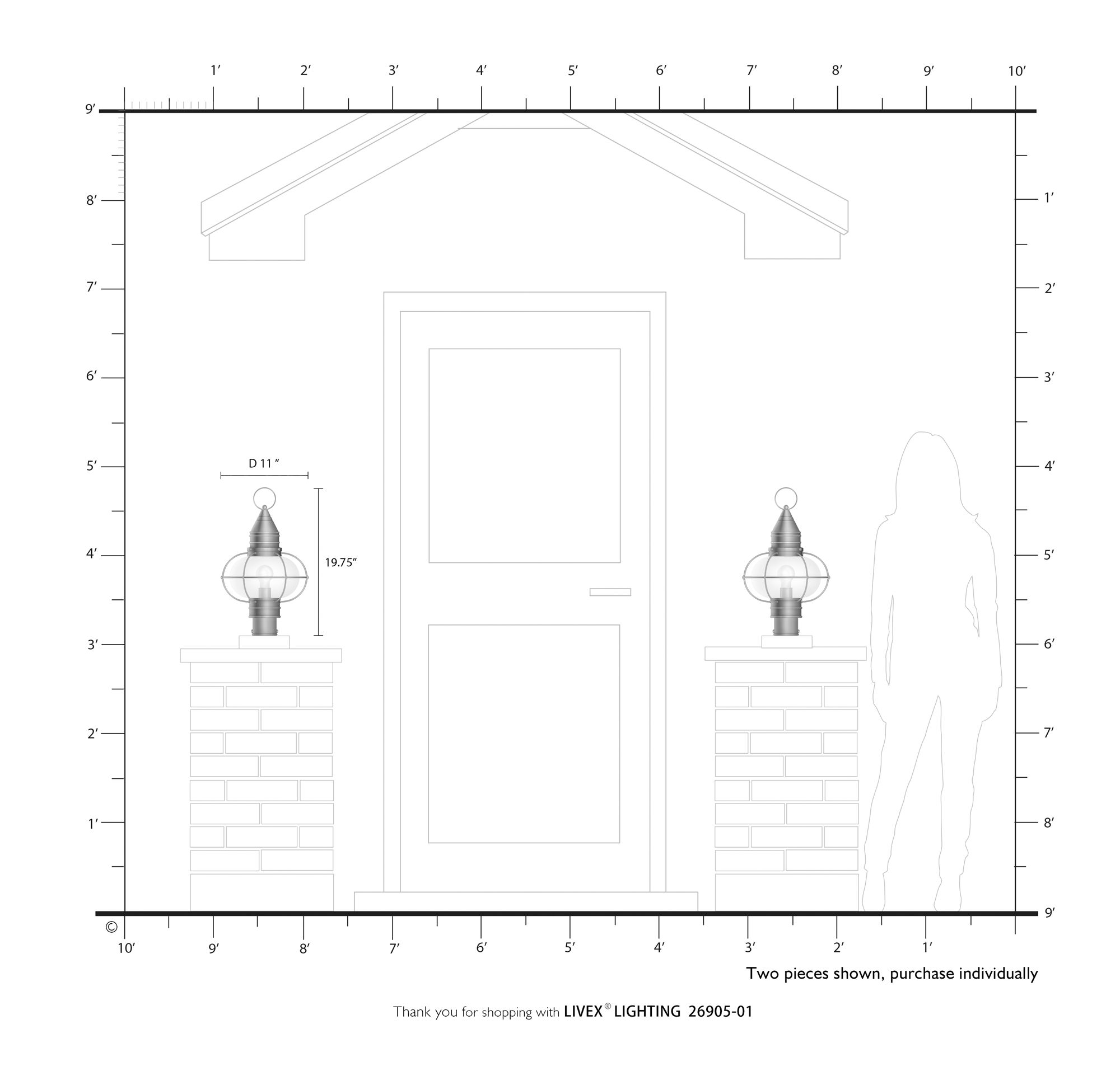 Newburyport 19 3/4" High Antique Brass Outdoor Post Lantern