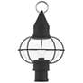 Newburyport 19 3/4" High Black Outdoor Lantern Post Light in scene