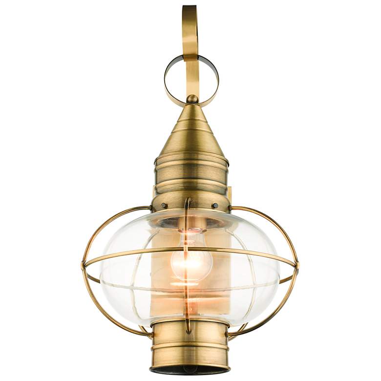Image 4 Newburyport 20 1/2" High Antique Brass Outdoor Wall Lantern more views