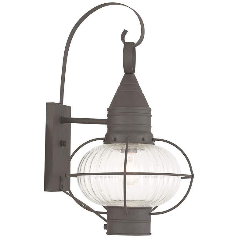 Image 1 Newburyport 20 3/4 inch High Bronze Outdoor Wall Light